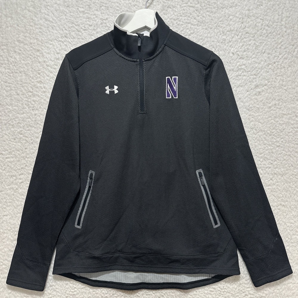 Northwestern Team Issued 1/4 Zip Pullover Under Armour Unisex Size Small